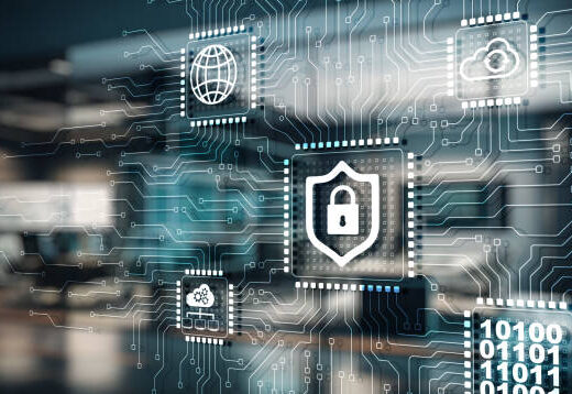 Cyber security network. Data protection privacy concept.